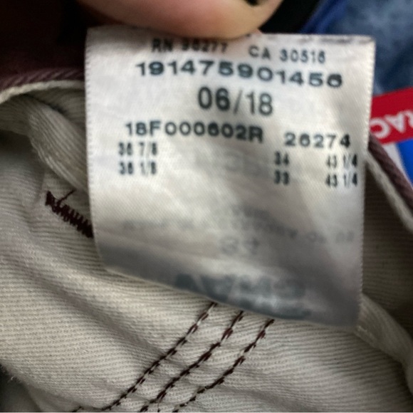 Vans Authentic Chino Pants Mens 34 Purple Slim Fit Flat Front Straight Leg Y2K - Picture 5 of 9